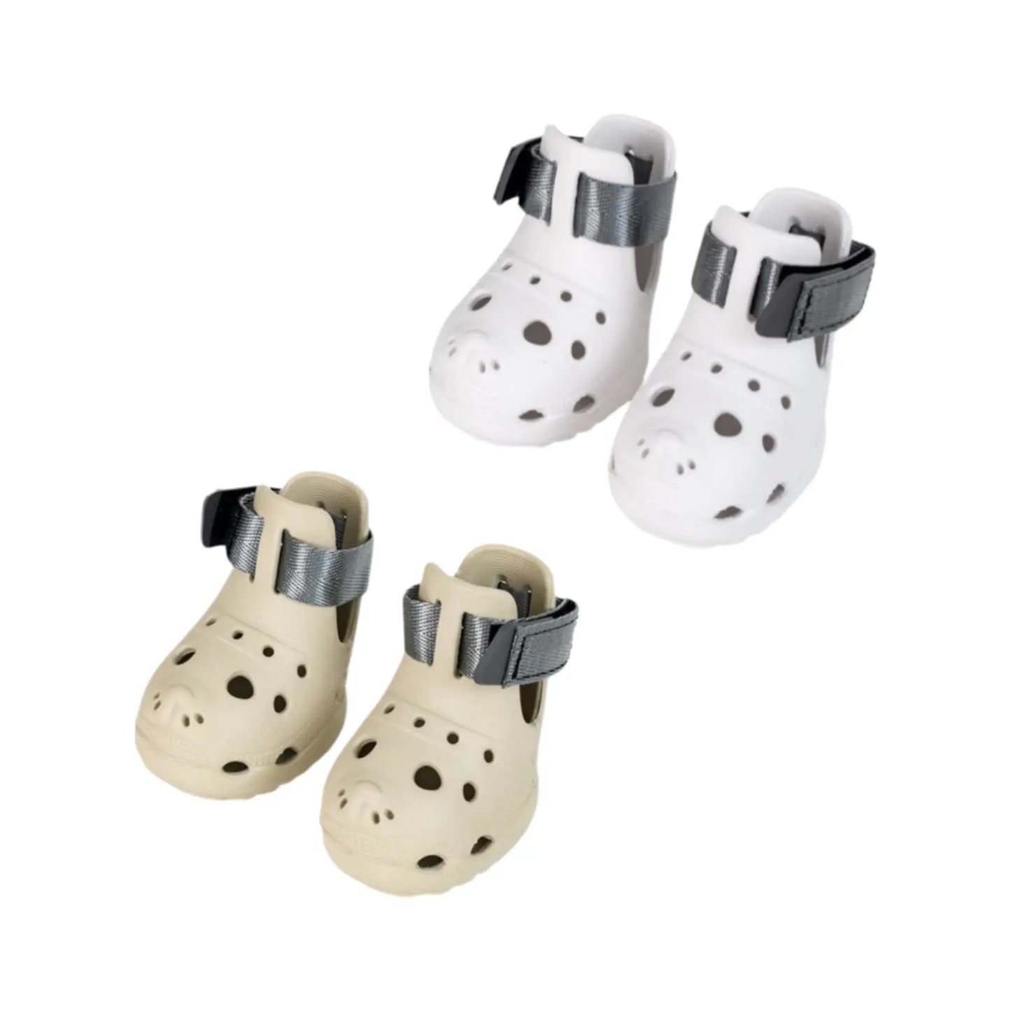 Perforated Multi-Size Dog Sandals - Breathable Soft-Sole Pet Paw Protectors for Spring and Summer Outdoor Activities