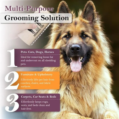 Professional Dog Grooming Brush and Deshedding Tool for Short and Long-Haired Dogs - 5 Inch Comb for Efficient Fur Removal