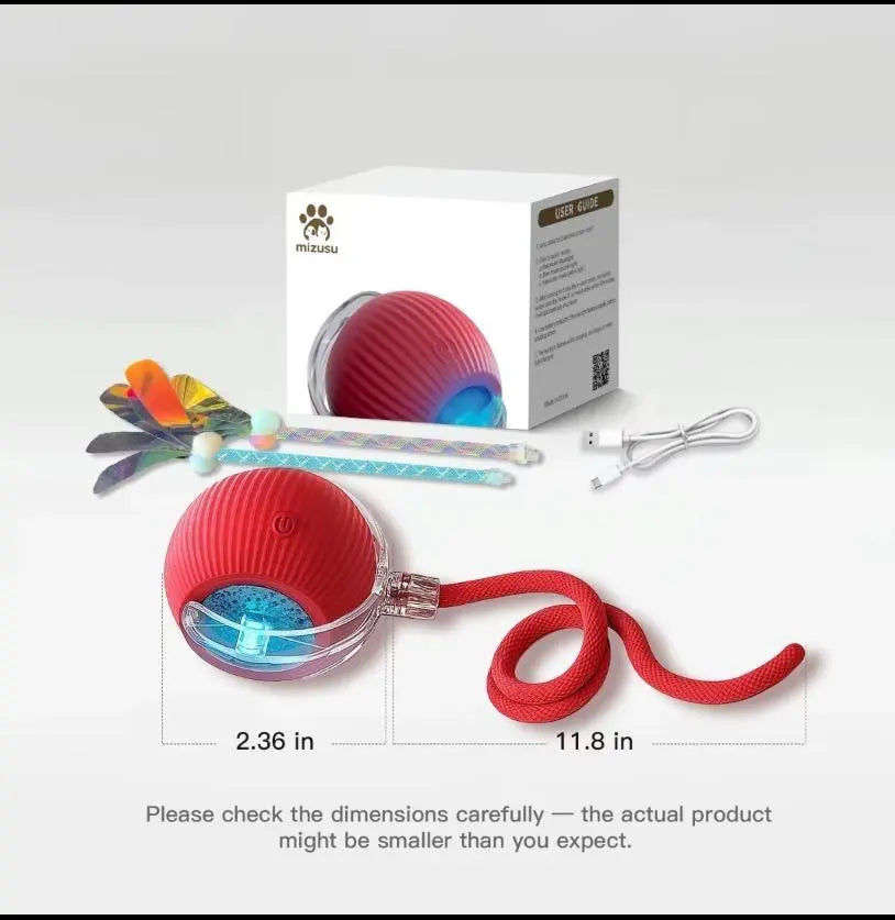 Rechargeable Interactive Pet Toy Ball with Bird Chirping Sound and Smart Motion Sensor, Designed for Durability and Quiet Operation, Offering Anti-Depression Benefits and Extended Battery Life for Versatile Use