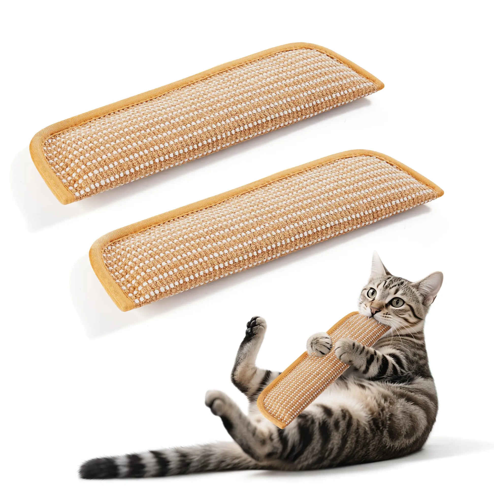 Potaroma 2-Pack Interactive Cat Sisal Kicker Toys for Indoor Play, Soft Scratching Pillows for Dental Care and Engagement