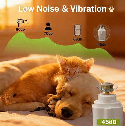 Professional Dual-Function Pet Nail Clippers with LED Light and Integrated Grinder for Dogs and Cats, Featuring Illuminated Blade, Low Noise Electric File, Safety Guard, and Nail Catcher for All Breeds