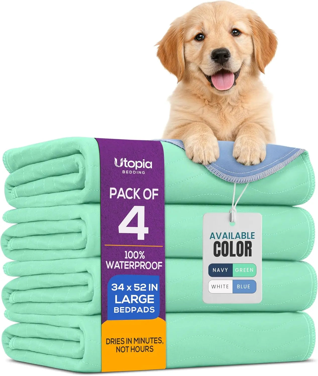 Utopia Bedding Washable Waterproof Incontinence Pads for Dogs, Adults, and Children - Heavy Absorbency Training Pads for Sofas and Couches
