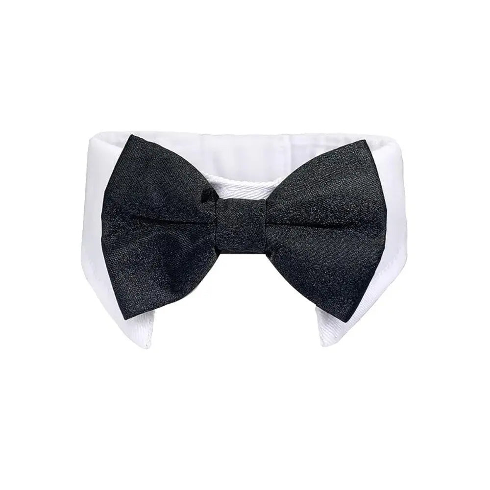 Striped Pet Collar and Bow Tie Set – Adjustable Neck Scarf Bib Grooming Accessory for Cats and Dogs
