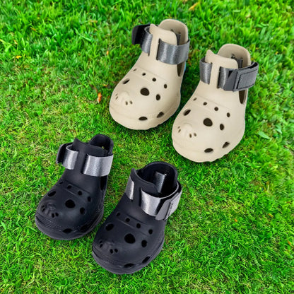 Perforated Multi-Size Dog Sandals - Breathable Soft-Sole Pet Paw Protectors for Spring and Summer Outdoor Activities