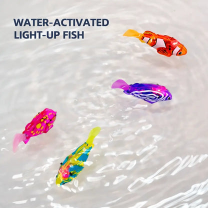 Interactive Waterproof Robotic Fish Toy Set for Cats and Dogs - Luminous Aquatic Play Collection (Set of 4)