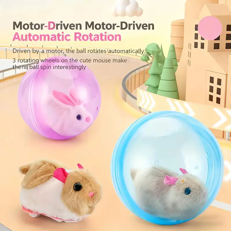 Interactive Smart Cat Toy Ball - Automatic Rolling Mouse, USB Rechargeable Feline Entertainment Device