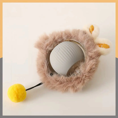 Rechargeable Interactive Pet Toy Ball with Bird Chirping Sound and Smart Motion Sensor, Designed for Durability and Quiet Operation, Offering Anti-Depression Benefits and Extended Battery Life for Versatile Use
