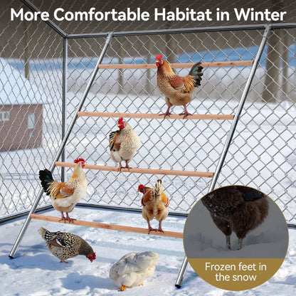 PAWGIANT Wooden Chicken Roosting Bars - 56''L x 42''W, Ideal for Backyard Farms, Easy to Assemble and Clean, Enhances Coop Comfort and Chicken Activity