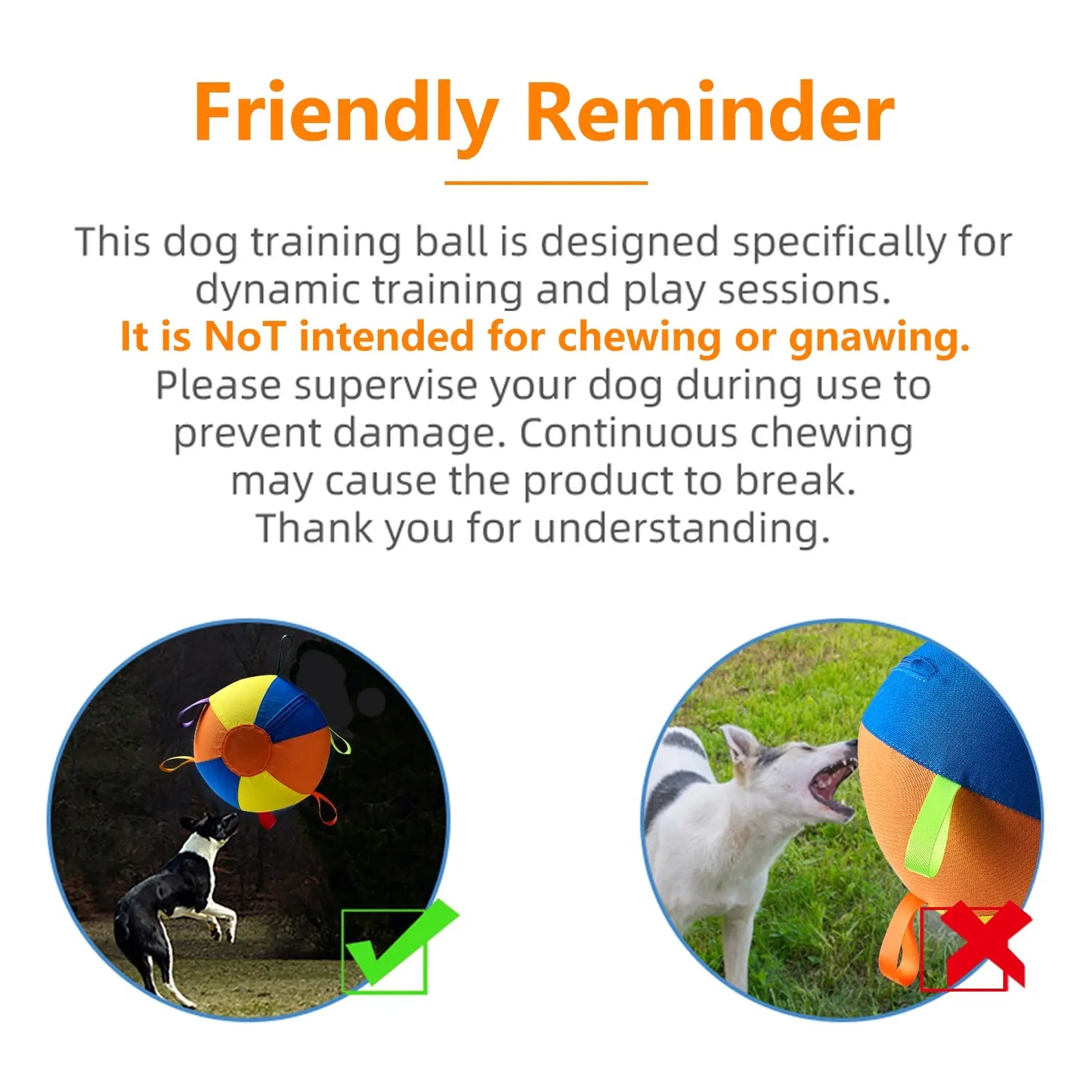 Premium Rubber Dog Training Ball with Handle for Interactive Fetch - Ideal for Border Collies and Other Breeds