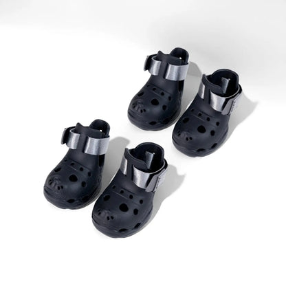 Perforated Multi-Size Dog Sandals - Breathable Soft-Sole Pet Paw Protectors for Spring and Summer Outdoor Activities