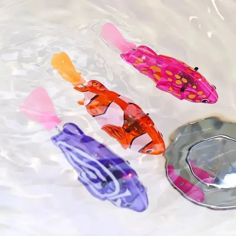 Interactive Waterproof Robotic Fish Toy Set for Cats and Dogs - Luminous Aquatic Play Collection (Set of 4)