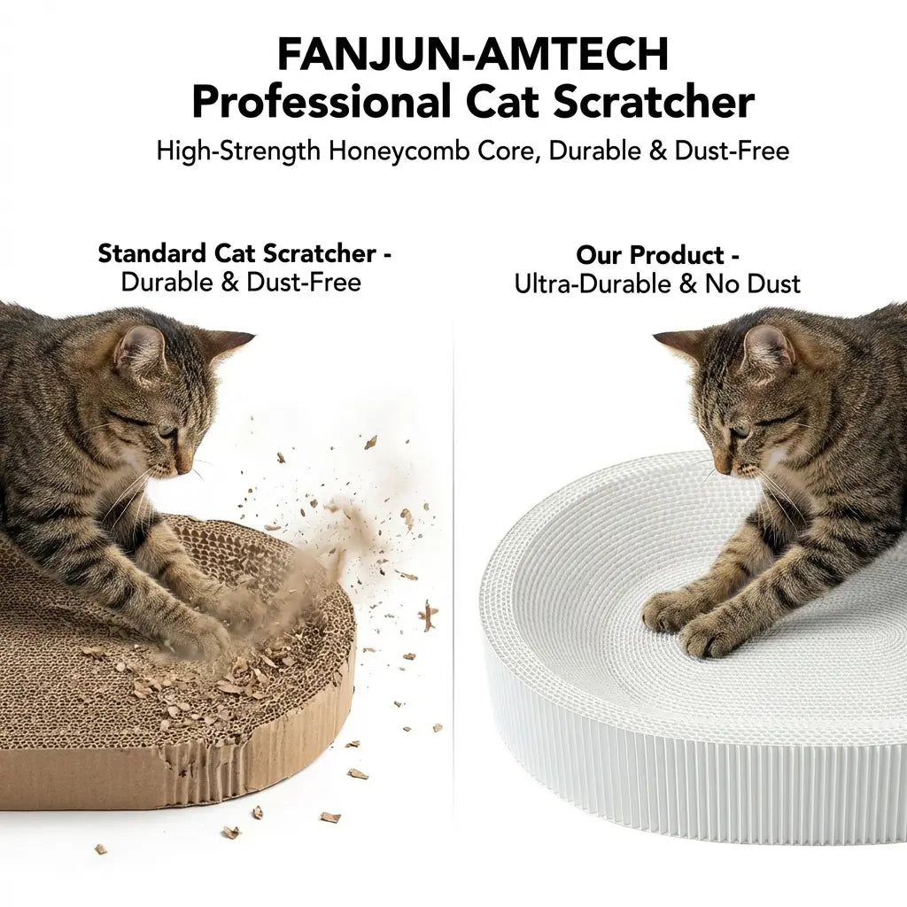 Premium Cat Scratching Board with Cartoon Design - Oval, Spacious, Debris-Free, and Enhanced Anti-Slip Safety Features for All Cats