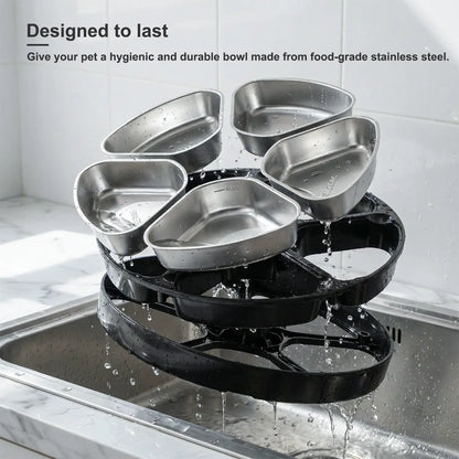 Premium Automatic Pet Feeder for Wet Food with Stainless Steel Bowl, Refrigeration System, App Control, HD 300° Wide-Angle Camera, Meal Warming Function, and Easy-Clean Design for Up to 5 Meals Over 3 Days