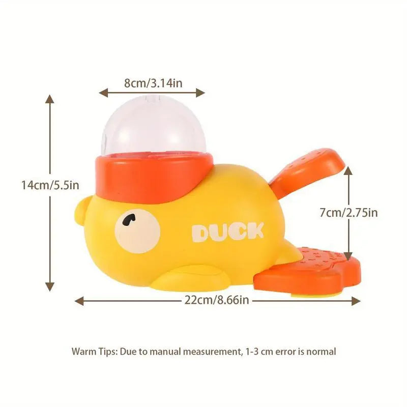 Yellow Duck Interactive Food Dispensing Toy - Durable Slow Feeder for Cats and Dogs, Enhancing Engagement and Alleviating Boredom, Ideal Gift for Pet Lovers