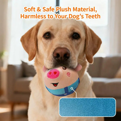 Interactive Rechargeable Pig-Shaped Sensory Dog Toy with Squeaking, Recording, and Music Features for Engaging Play Across All Dog Sizes