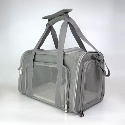 Premium Portable Pet Carrier for Large Cats and Small Dogs, Airline-Approved Soft Travel Bag with Breathable Mesh, Foldable Design for Outdoor, Car, and Airplane Use