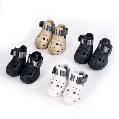 Perforated Multi-Size Dog Sandals - Breathable Soft-Sole Pet Paw Protectors for Spring and Summer Outdoor Activities