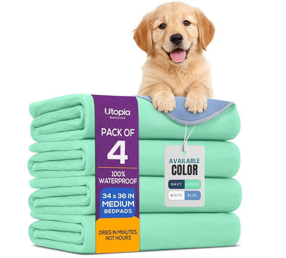 Utopia Bedding Washable Waterproof Incontinence Pads for Dogs, Adults, and Children - Heavy Absorbency Training Pads for Sofas and Couches