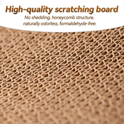 Elegant Bohemian Rocking Cat Scratcher Bed for Indoor Cats, Natural Sisal Curved Lounge with Sturdy Wooden Frame, Calming Anti-Anxiety Rocker Chair, Non-Shedding Comfortable Bed for Medium to Large Cats and Kittens, Easy Assembly
