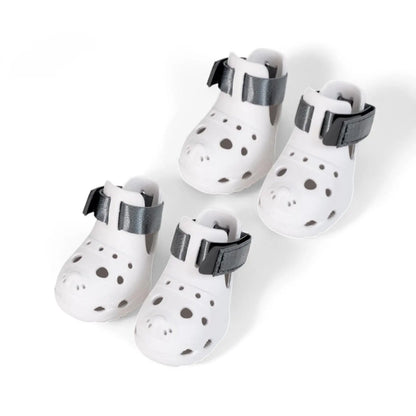 Perforated Multi-Size Dog Sandals - Breathable Soft-Sole Pet Paw Protectors for Spring and Summer Outdoor Activities
