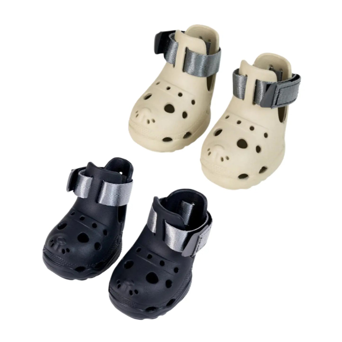 Perforated Multi-Size Dog Sandals - Breathable Soft-Sole Pet Paw Protectors for Spring and Summer Outdoor Activities