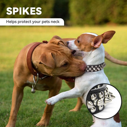 Spiked Anti-Bite Heavy-Duty Dog Collar for Medium and Large Breeds | Durable Neck Ring for Doberman, Pitbull, and German Shepherd | Stylish Design for Pets