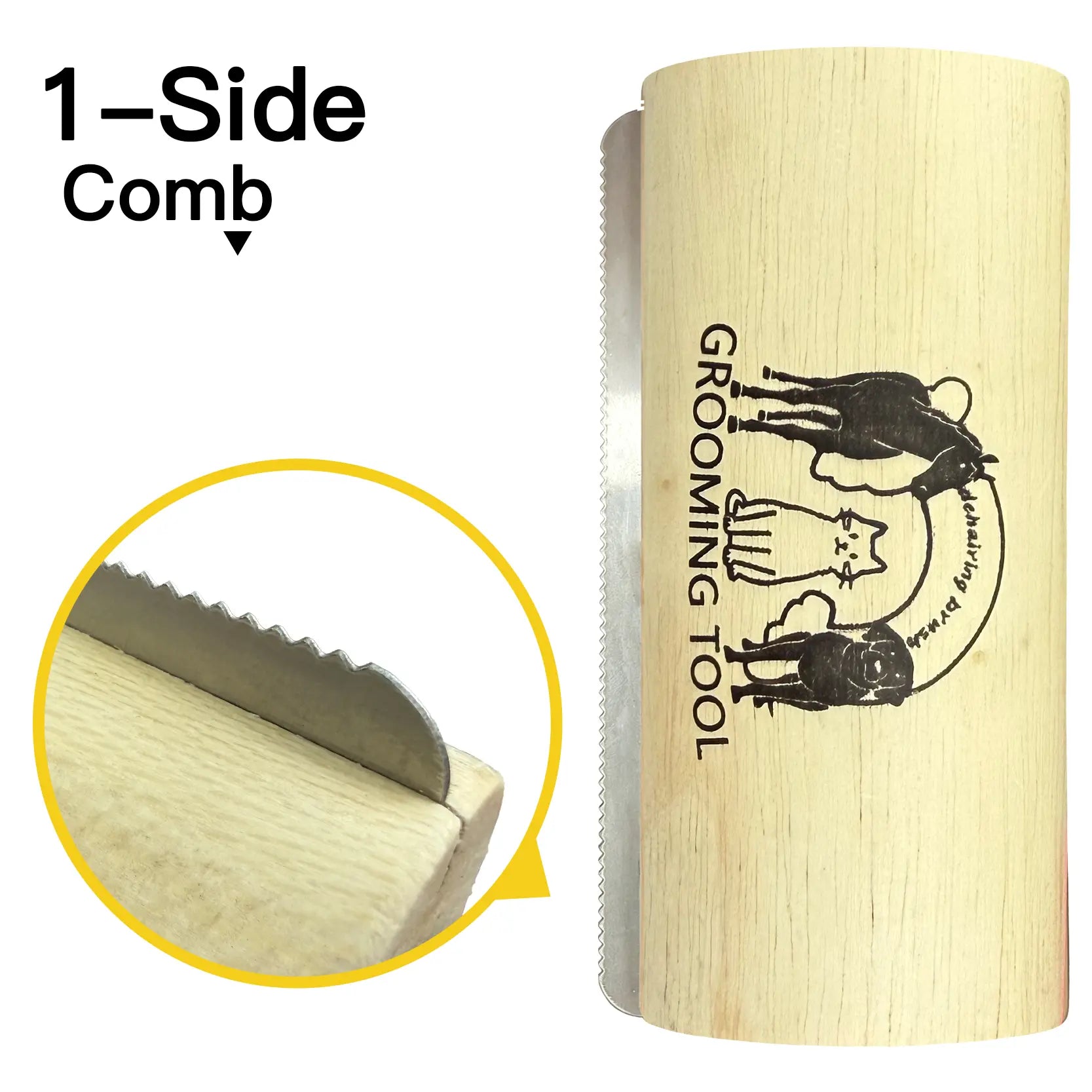 Professional Dog Grooming Brush and Deshedding Tool for Short and Long-Haired Dogs - 5 Inch Comb for Efficient Fur Removal