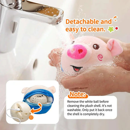 Interactive Rechargeable Pig-Shaped Sensory Dog Toy with Squeaking, Recording, and Music Features for Engaging Play Across All Dog Sizes