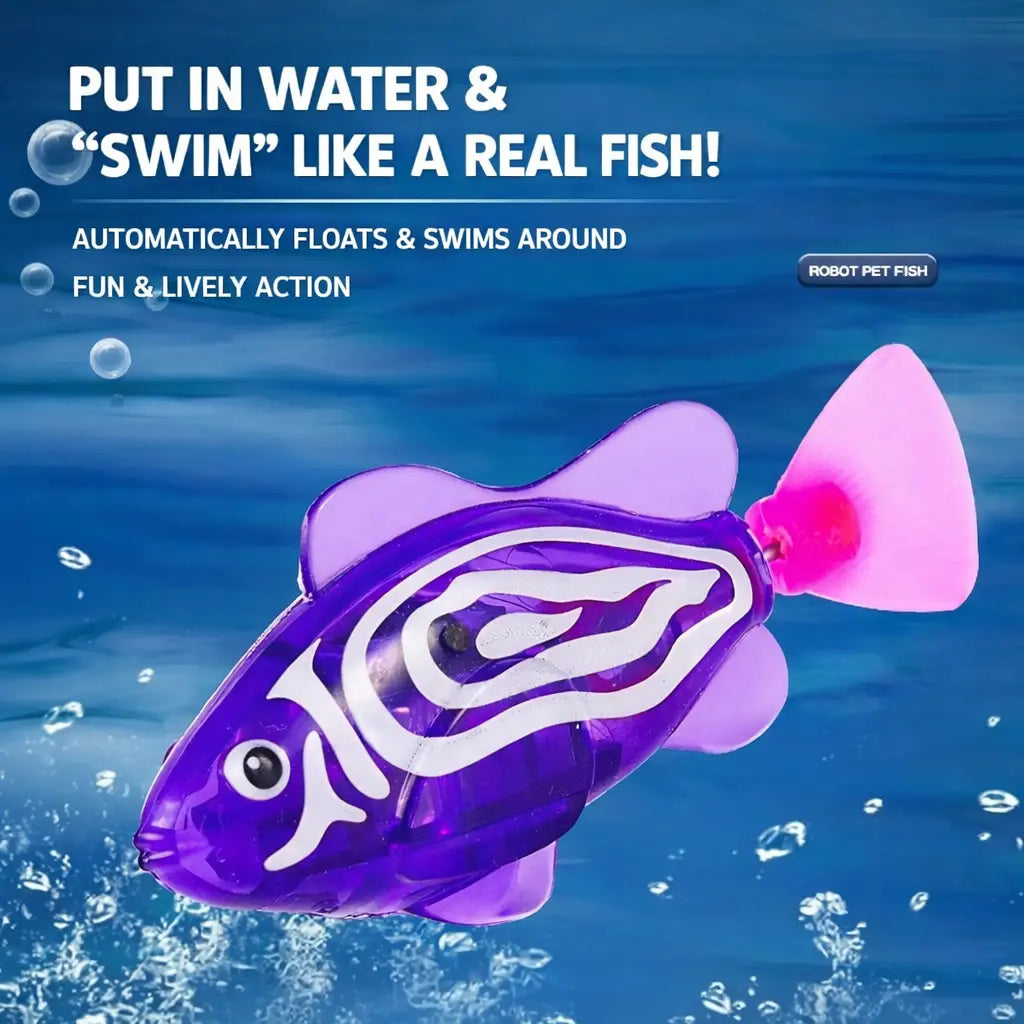 Interactive Waterproof Robotic Fish Toy Set for Cats and Dogs - Luminous Aquatic Play Collection (Set of 4)
