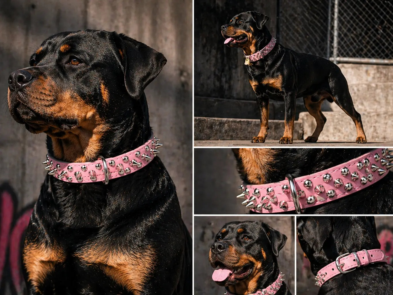 Spiked Anti-Bite Heavy-Duty Dog Collar for Medium and Large Breeds | Durable Neck Ring for Doberman, Pitbull, and German Shepherd | Stylish Design for Pets