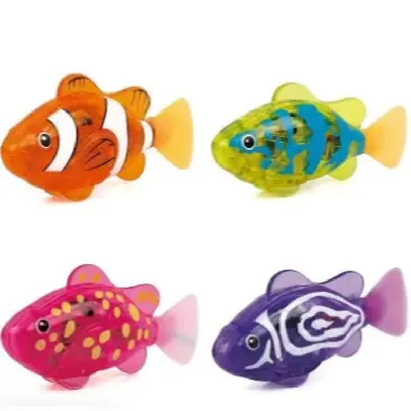 Interactive Waterproof Robotic Fish Toy Set for Cats and Dogs - Luminous Aquatic Play Collection (Set of 4)