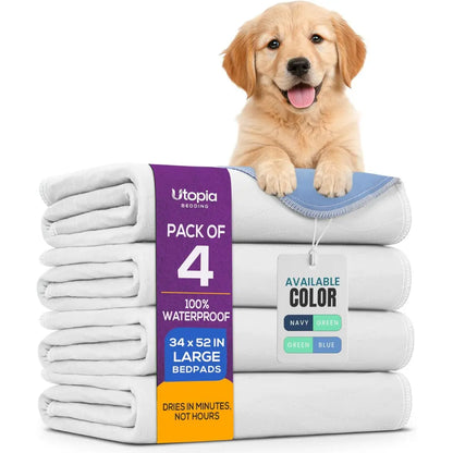 Utopia Bedding Washable Waterproof Incontinence Pads for Dogs, Adults, and Children - Heavy Absorbency Training Pads for Sofas and Couches