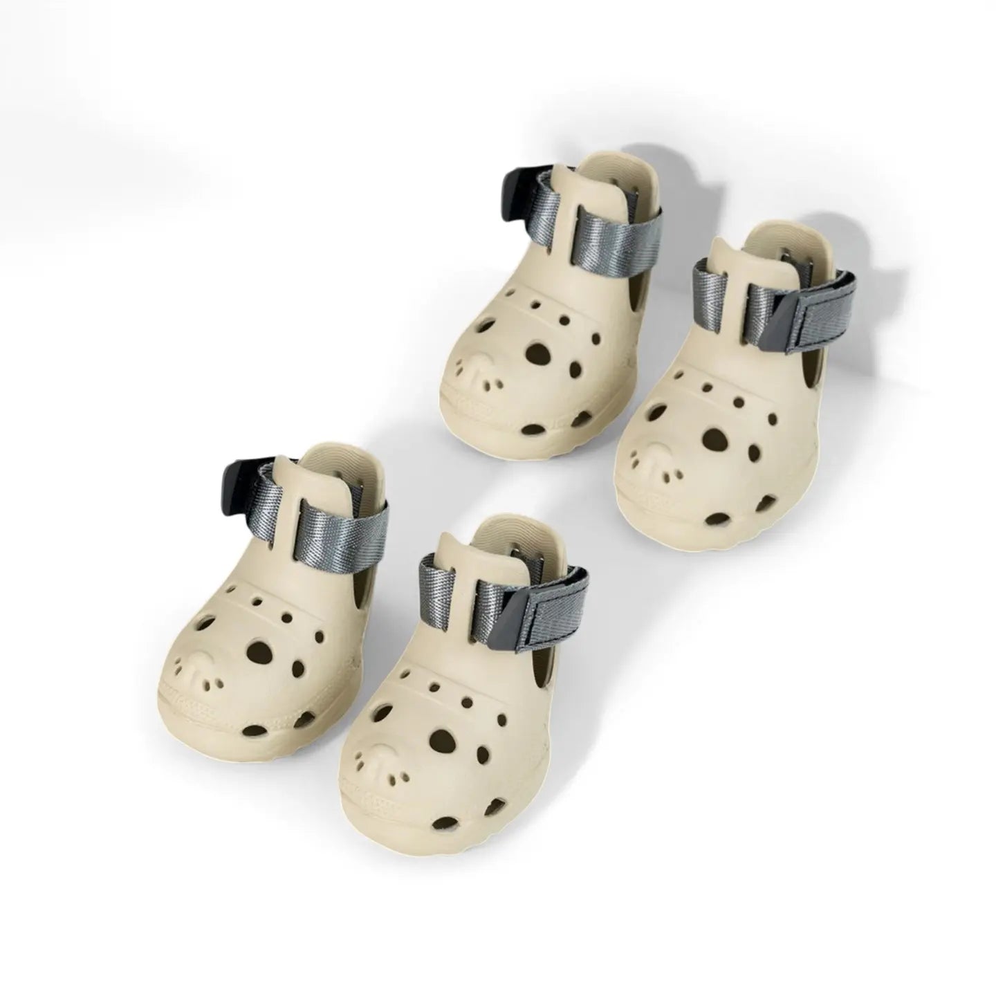 Perforated Multi-Size Dog Sandals - Breathable Soft-Sole Pet Paw Protectors for Spring and Summer Outdoor Activities