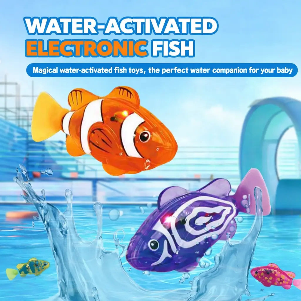 Interactive Waterproof Robotic Fish Toy Set for Cats and Dogs - Luminous Aquatic Play Collection (Set of 4)