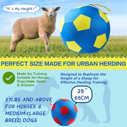 Premium Rubber Dog Training Ball with Handle for Interactive Fetch - Ideal for Border Collies and Other Breeds