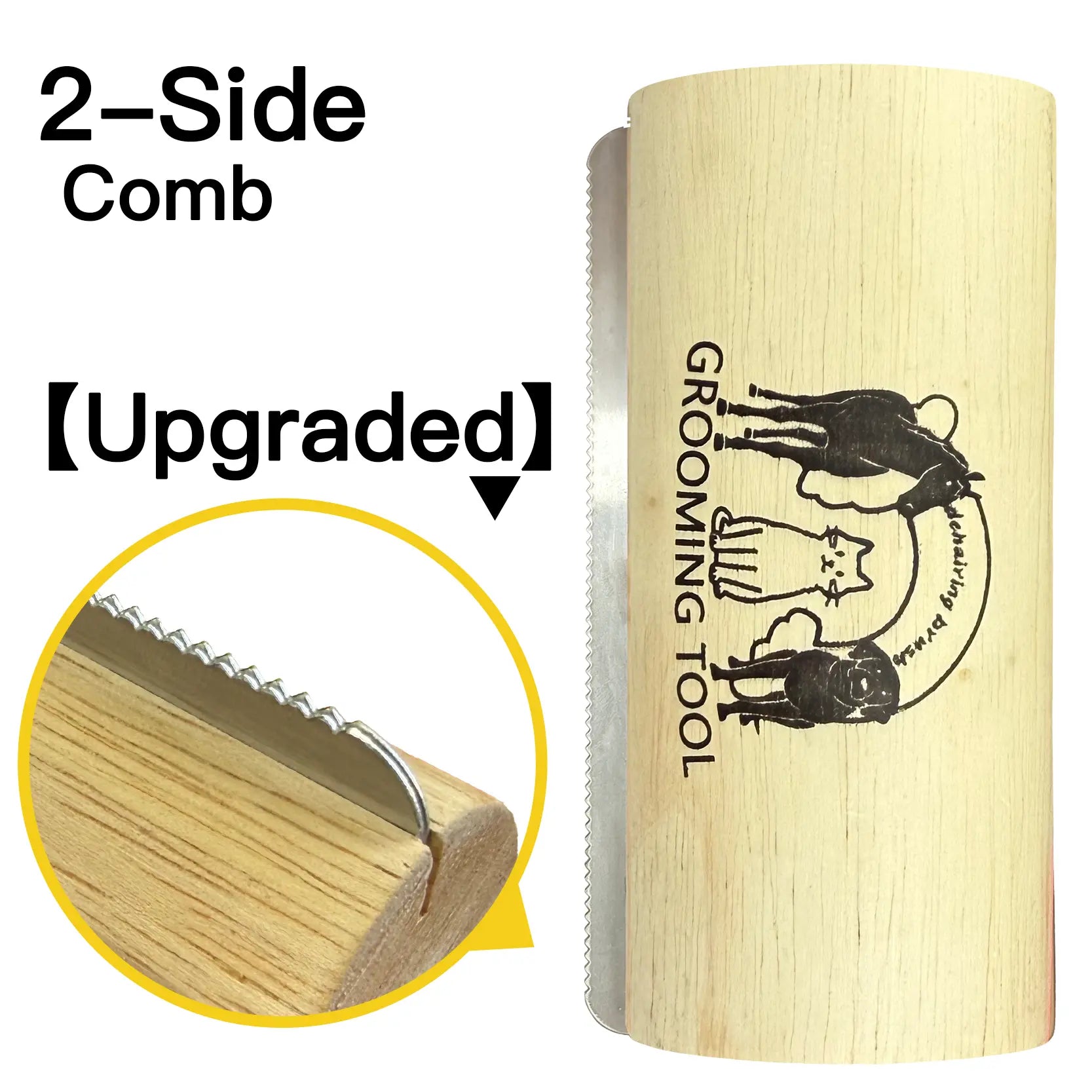Professional Dog Grooming Brush and Deshedding Tool for Short and Long-Haired Dogs - 5 Inch Comb for Efficient Fur Removal