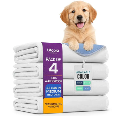 Utopia Bedding Washable Waterproof Incontinence Pads for Dogs, Adults, and Children - Heavy Absorbency Training Pads for Sofas and Couches