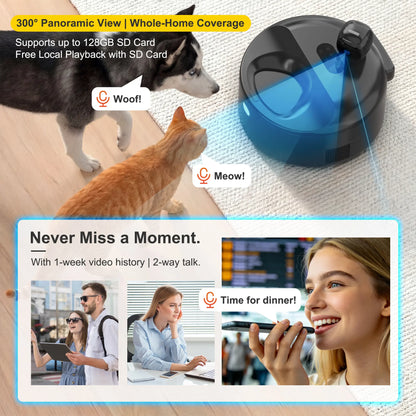 Premium Automatic Pet Feeder for Wet Food with Stainless Steel Bowl, Refrigeration System, App Control, HD 300° Wide-Angle Camera, Meal Warming Function, and Easy-Clean Design for Up to 5 Meals Over 3 Days