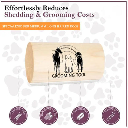 Professional Dog Grooming Brush and Deshedding Tool for Short and Long-Haired Dogs - 5 Inch Comb for Efficient Fur Removal