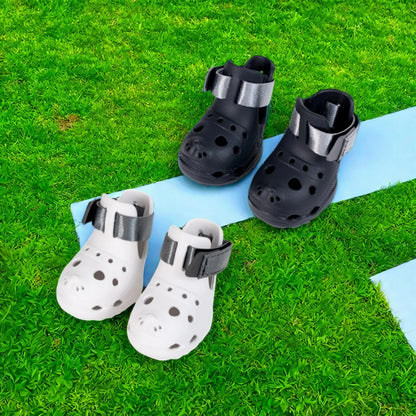 Perforated Multi-Size Dog Sandals - Breathable Soft-Sole Pet Paw Protectors for Spring and Summer Outdoor Activities