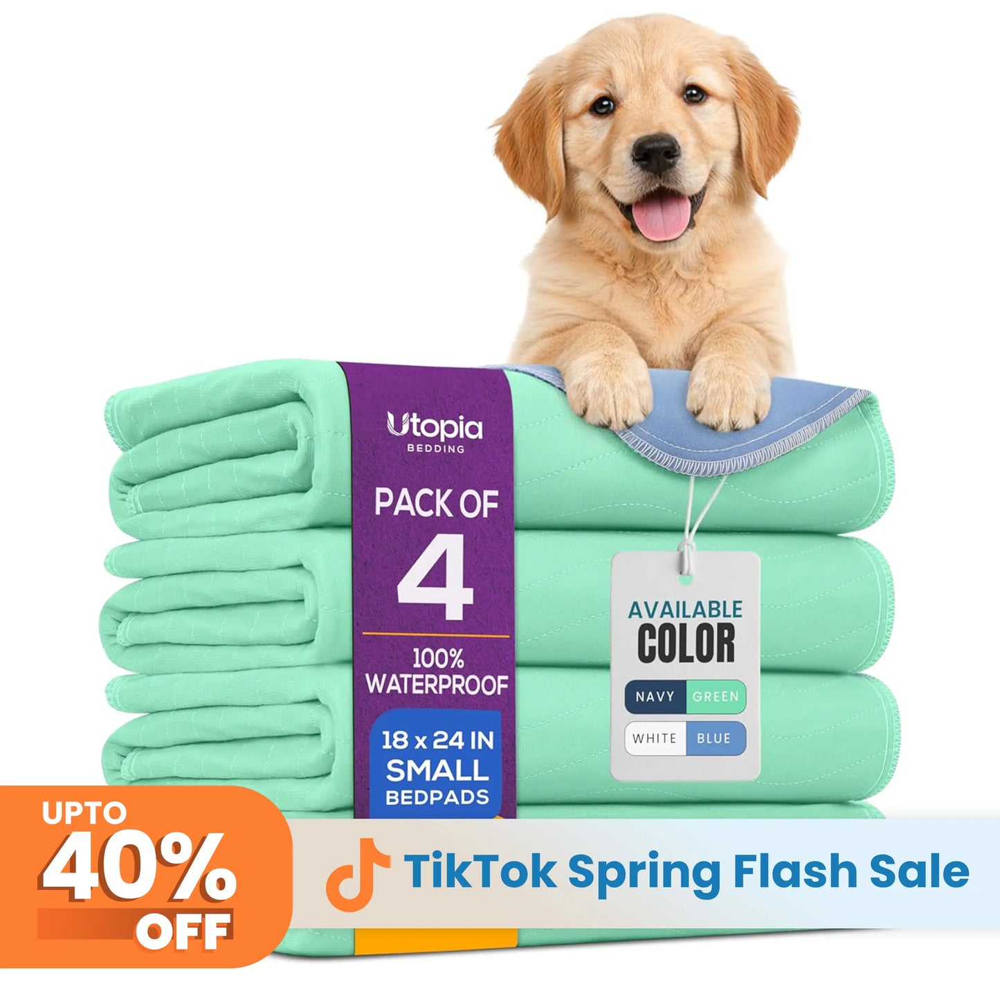 Utopia Bedding Washable Waterproof Incontinence Pads for Dogs, Adults, and Children - Heavy Absorbency Training Pads for Sofas and Couches