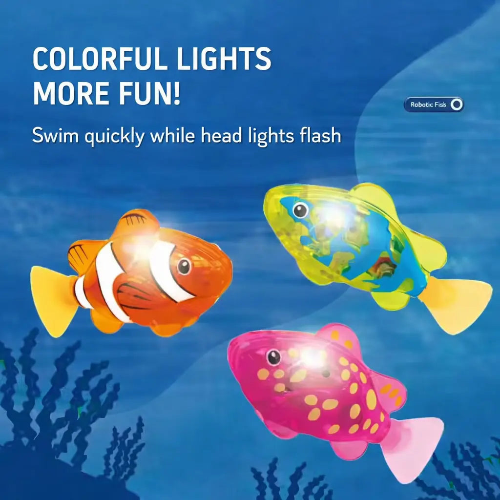 Interactive Waterproof Robotic Fish Toy Set for Cats and Dogs - Luminous Aquatic Play Collection (Set of 4)